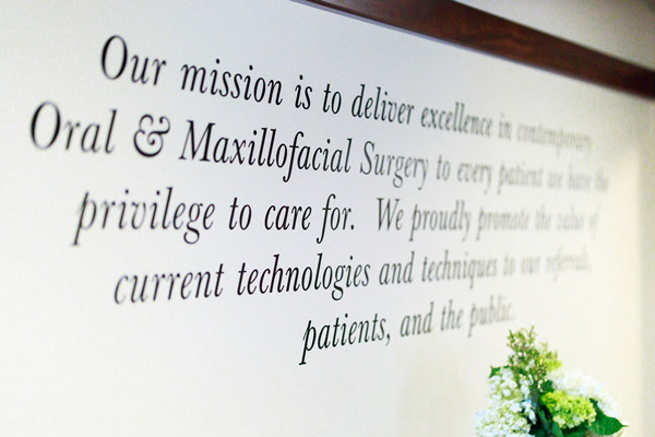 Office mission statement at Wheaton Oral Surgery in Naperville IL